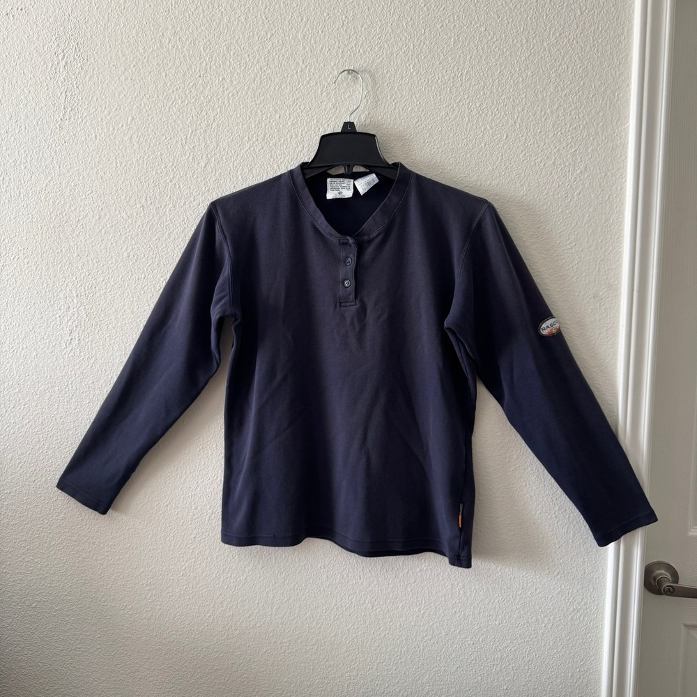 Rasco FR Women 2XL Navy Flame Resistant Long Sleeve Henley Shirt CAT 2 2112 Work